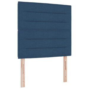Cadru de Pat  Albastru Material Textil 120 x 190 cm Cadru de Pat