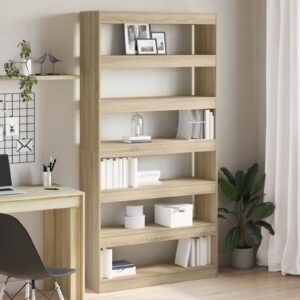 Bibloteca  Sonoma Oak Lemn prelucrat 100 x 30 x 198 cm Rafturi