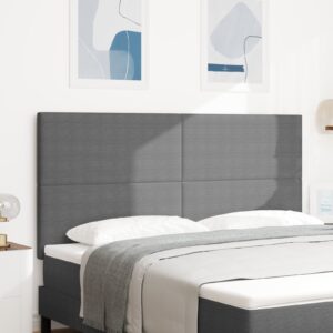 Tăblie design simplu gri deschis 180 cm din țesătură de catifea