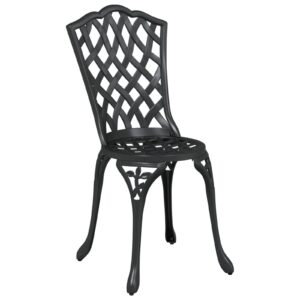 Set de mese pentru grădină  5 piese Negru Aluminiu turnat