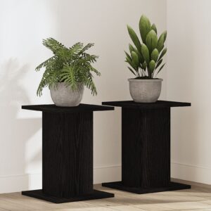 Suport pentru plante 2 pcs Stejar negru 30x30x40 cm Lemn ingineresc