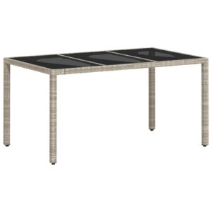 Set de dining pentru grădină din 7 piese cu perne Gri deschis din poliratan