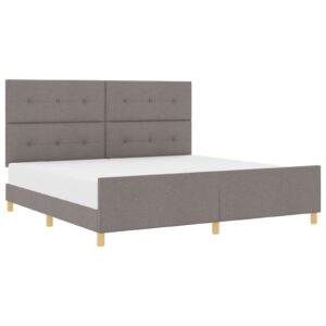 Cadru de pat taupe 200x200 cm din țesătură