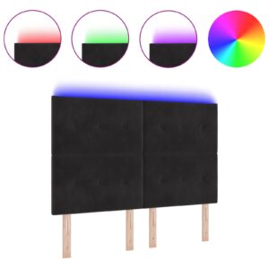 Capitonat LED Negru 72 cm Catifea