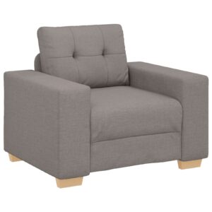 Set de canapea  3 piese cu perne din material taupe
