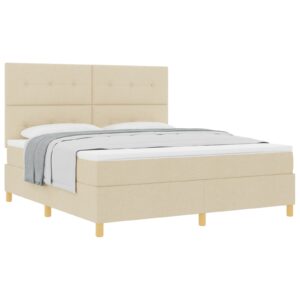 Pat cu saltea  Crem Super King Fabric