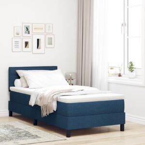 Rama de pat  cu saltea Albastru închis Material textil 90 x 190 cm