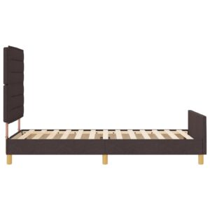 Cadru Pat  Culoare Maro închis 100x200 cm Țesătură