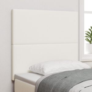 Tăblie cu LED Crem de 80 cm din corduroy -