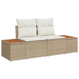 Set de canapea grădină  Set 6 Bej Ratan, Poliester
