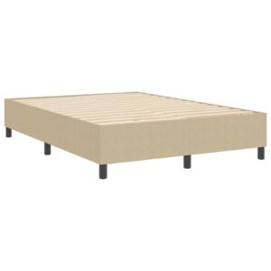 Cadru de Pat Box Spring Verde Deschis Gri 160x200 cm dinȚesătură Dungi