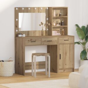 Set de toaletă cu 2 piese  cu LED din lemn prelucrat Artisan Oak