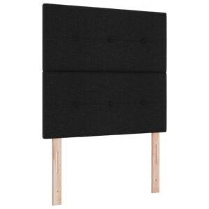 Tăblie tapițată cu nasturi Neagră 80 cm Material