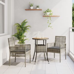 Set de mobilier dining  Set de 3 Gri Ratan, Metal