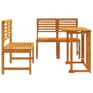 Set de masă pentru grădină , 4 piese, din lemn masiv de acacia