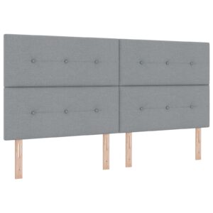 Pat Box Spring  cu Saltea Gri deschis 200x200 cm Fabrica