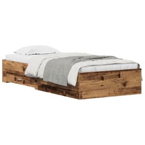 Cadru de pat din lemn vechi 90x200 cm Lemn prelucrat
