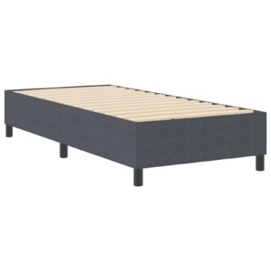 Pat cu arc box Gri închis 80x200 cm Țesătură corduroy