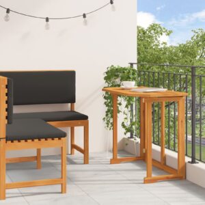 Set de dining pentru grădină , 2 piese, cu perne, din lemn masiv de acacia