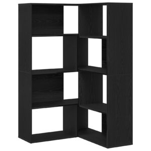 Cabinet colțar  Negru Stejar 140x30x140 cm Lemn prelucrat
