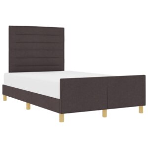Pat din material textil maro  140x190 cm