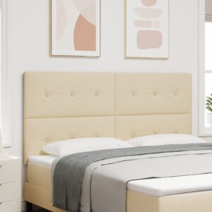 Tăblie LED Crem 90 cm Țesătură