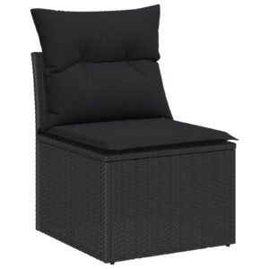 Set de Sofa  pentru Grădină Set de 9 Negru