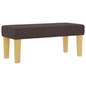 Pat Box Spring  cu saltea și bancă Maro închis 100x200 cm din țesătură