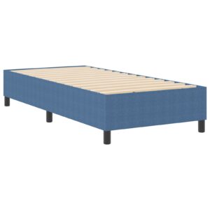 Pat Box Spring Albastru 80x200 cm Material Catifea
