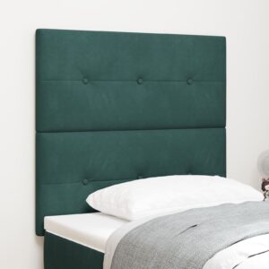 Tăblie cu butoane capitonată Verde închis 90 cm Catifea