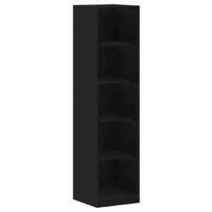 Dulap Negru Stejar 50x50x200 cm din Lemn Ingineresc de la