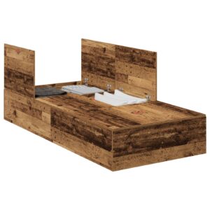Cadru de pat cu depozitare Lemn Vechi 80x200 cm