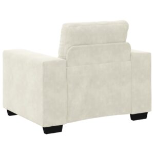 Set canapea 3 piese cu perne Catifea Crem