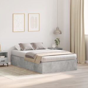 Cadru de pat de depozitare  Gri Beton 120x190 cm