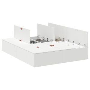 Cadru de pat cu depozitare  Alb 150x200 cm