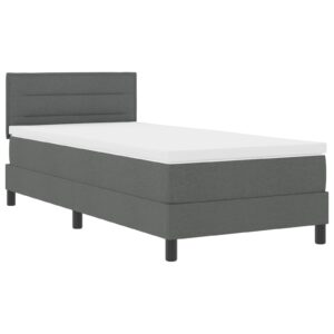 Cadrul de Pat  cu Saltea Gri Țesătură 100 x 200 cm Pat cu Somieră