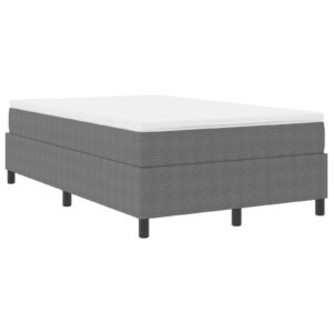 Pat cu arcuri, Gri deschis, 120x200 cm, material corduroy