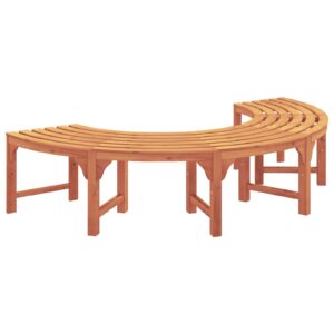 Bancă de exterior  pentru copaci 200 cm din lemn solid de eucalipt