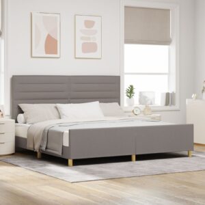 Cadru de pat  Taupe 200x200 cm Textil