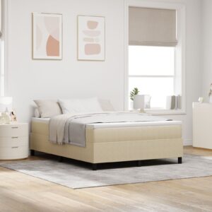 Pat Box Spring Verde Deschis Gri 140x200 cm Din Stofa Corduroy
