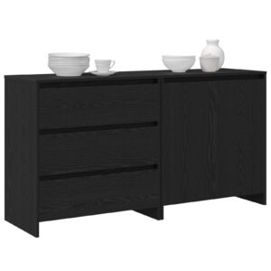 Set de 2 Mobile Simpli din Lemn Ingineresc Negru