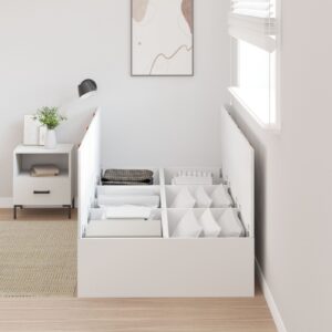 Cadru de pat cu depozitare  Alb 90x190 cm