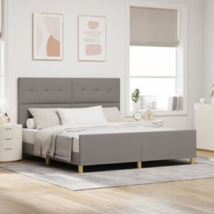 Cadru de pat Taupe 180x200 cm din material textil