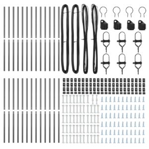 Posturi de gard  26 pcs Gri Ø32 mm 200 cm Oțel galvanizat