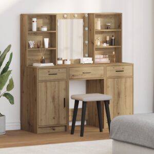 Set 3 piese Masa de toaletă  din Lemn prelucrat Artisan Oak