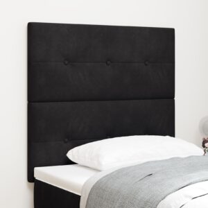 Tăblie LED  Neagră 80 cm Catifea