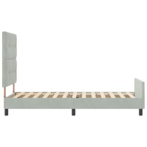 rama de pat  gri deschis 90x200 cm catifea