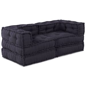 Pufuri modulare  2 buc Antracit Textil