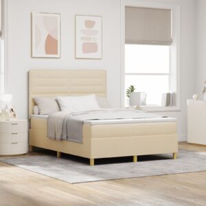 Saltea cu Arcuri Tip Cutie Crem 140 x 190 cm Saltea Pat