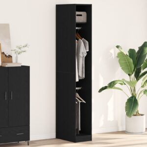 dulap  Negru Stejar 30x50x200 cm Lemn prelucrat